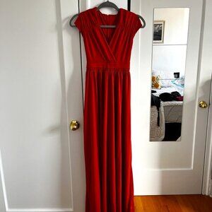 70s Vintage Peach Colored Formal Long Dress